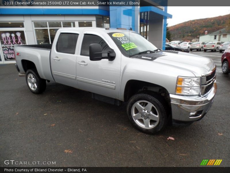 Silver Ice Metallic / Ebony 2013 Chevrolet Silverado 2500HD LTZ Crew Cab 4x4