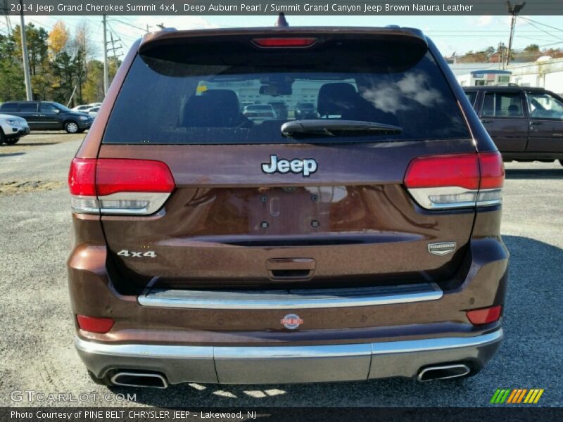 Deep Auburn Pearl / Summit Grand Canyon Jeep Brown Natura Leather 2014 Jeep Grand Cherokee Summit 4x4