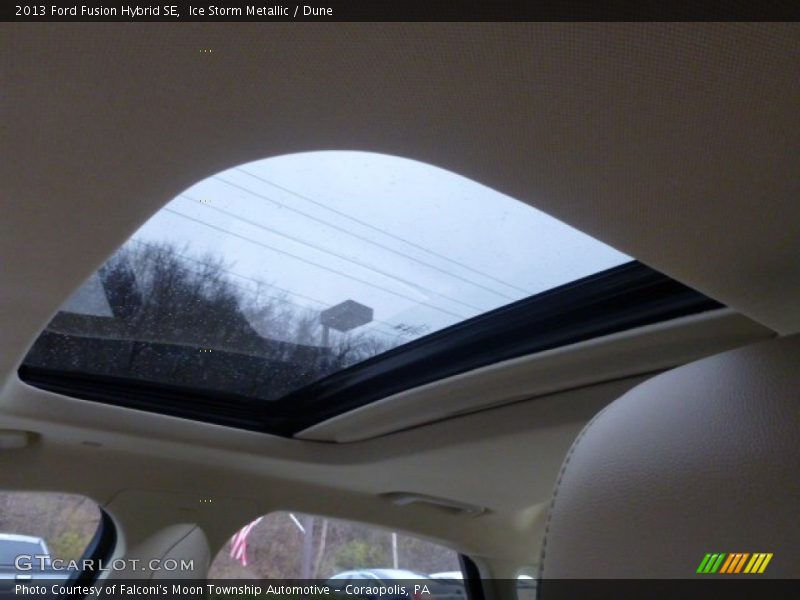 Ice Storm Metallic / Dune 2013 Ford Fusion Hybrid SE