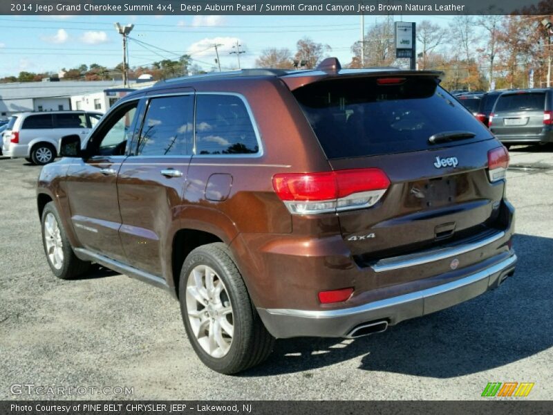 Deep Auburn Pearl / Summit Grand Canyon Jeep Brown Natura Leather 2014 Jeep Grand Cherokee Summit 4x4