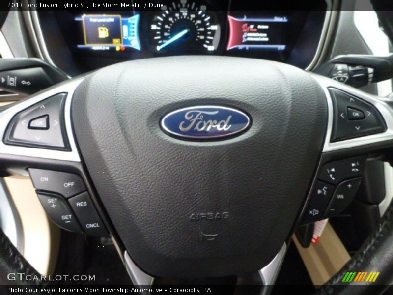 Ice Storm Metallic / Dune 2013 Ford Fusion Hybrid SE