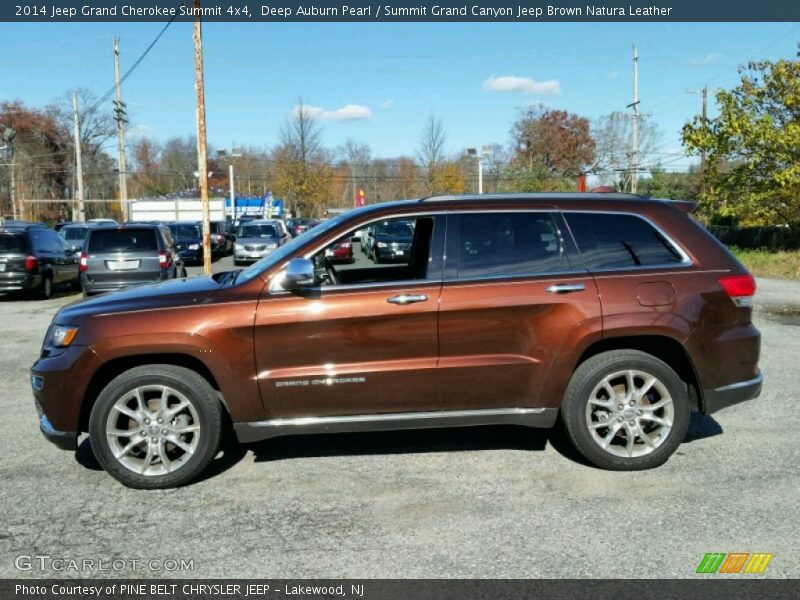 Deep Auburn Pearl / Summit Grand Canyon Jeep Brown Natura Leather 2014 Jeep Grand Cherokee Summit 4x4
