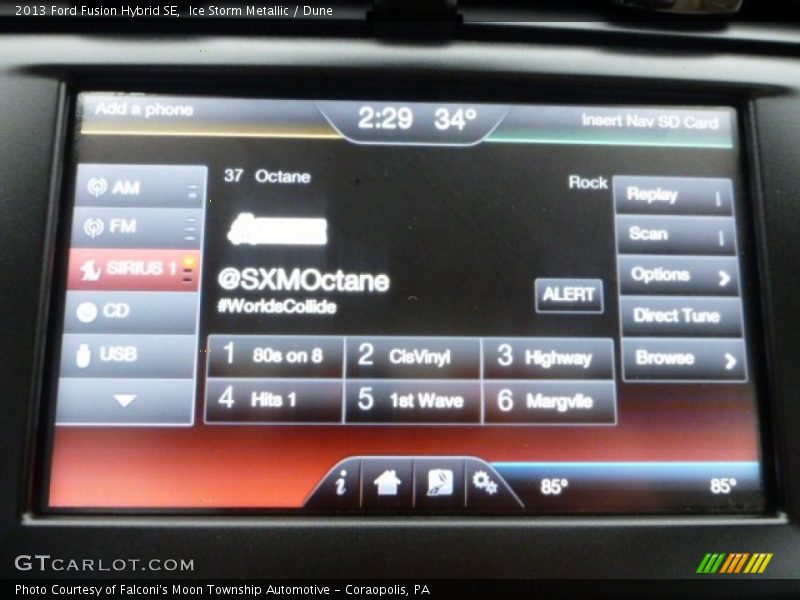 Ice Storm Metallic / Dune 2013 Ford Fusion Hybrid SE