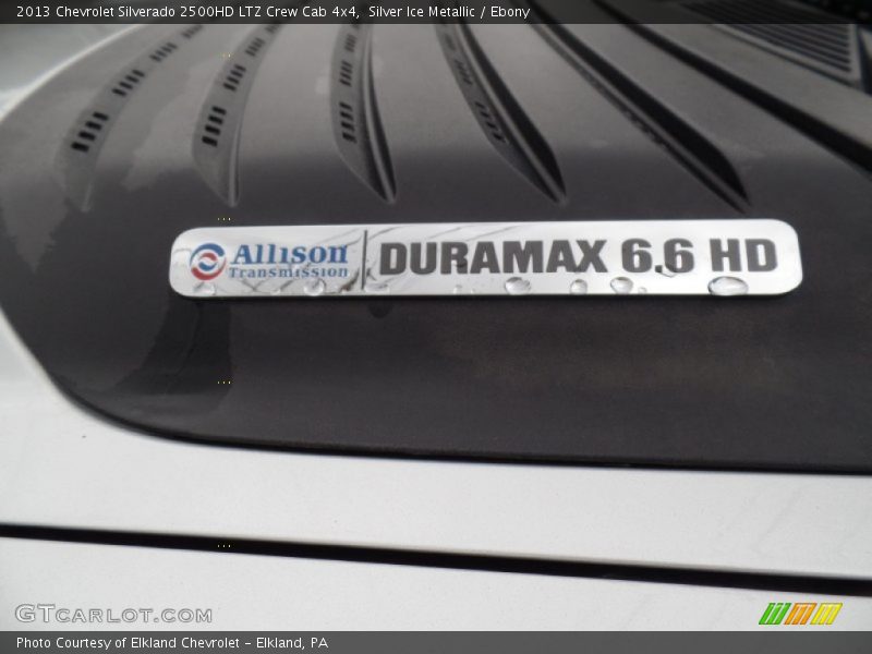 Silver Ice Metallic / Ebony 2013 Chevrolet Silverado 2500HD LTZ Crew Cab 4x4