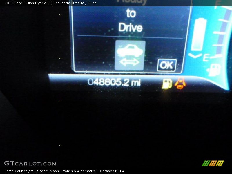 Ice Storm Metallic / Dune 2013 Ford Fusion Hybrid SE