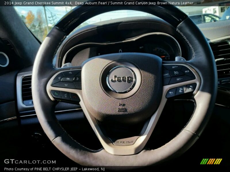 Deep Auburn Pearl / Summit Grand Canyon Jeep Brown Natura Leather 2014 Jeep Grand Cherokee Summit 4x4