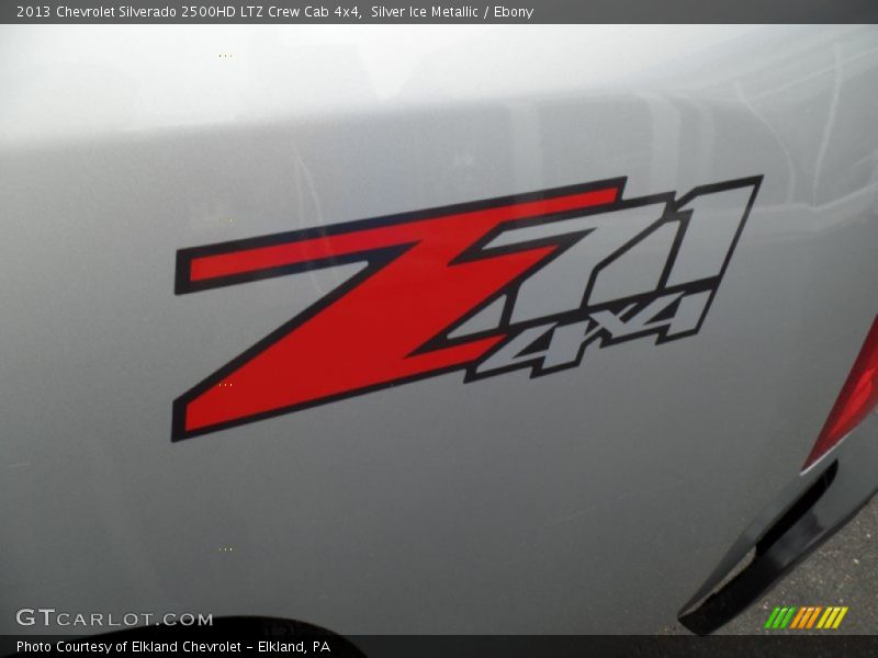 Silver Ice Metallic / Ebony 2013 Chevrolet Silverado 2500HD LTZ Crew Cab 4x4