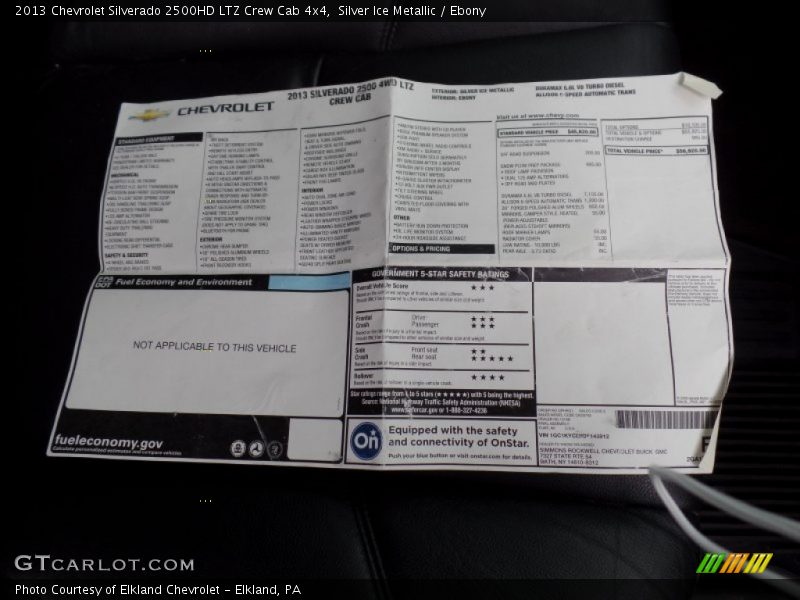 Silver Ice Metallic / Ebony 2013 Chevrolet Silverado 2500HD LTZ Crew Cab 4x4
