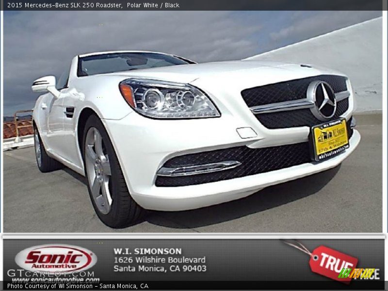 Polar White / Black 2015 Mercedes-Benz SLK 250 Roadster