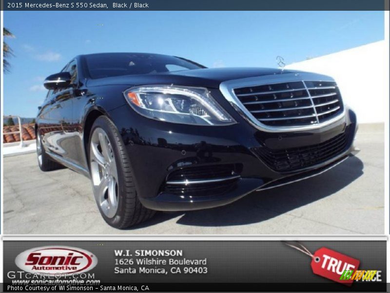 Black / Black 2015 Mercedes-Benz S 550 Sedan