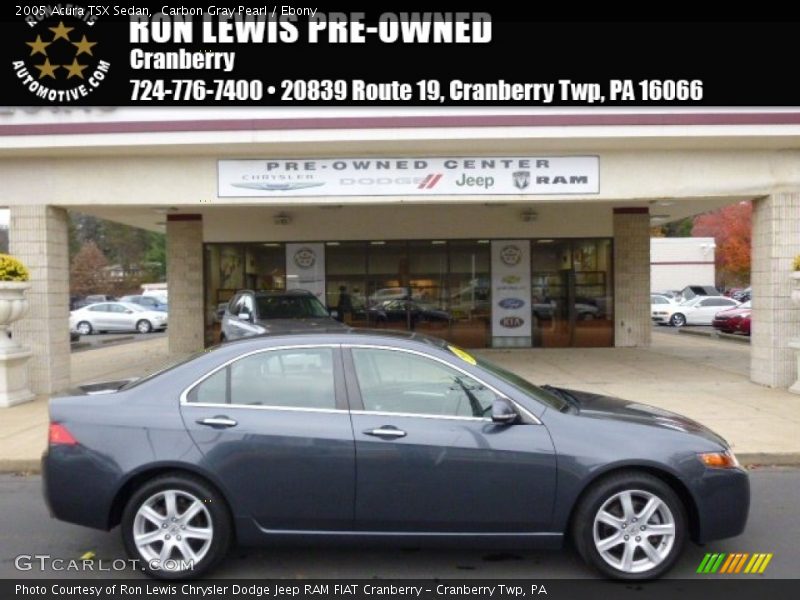 Carbon Gray Pearl / Ebony 2005 Acura TSX Sedan