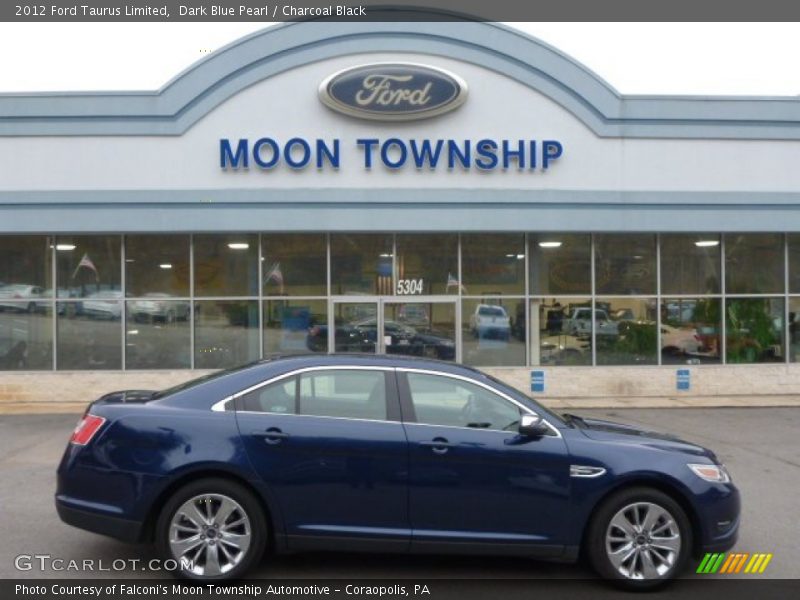 Dark Blue Pearl / Charcoal Black 2012 Ford Taurus Limited