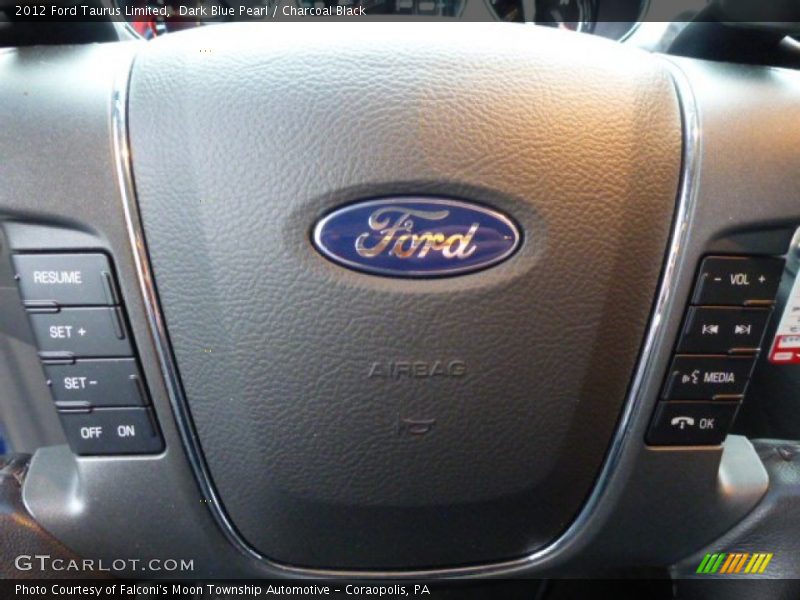 Dark Blue Pearl / Charcoal Black 2012 Ford Taurus Limited