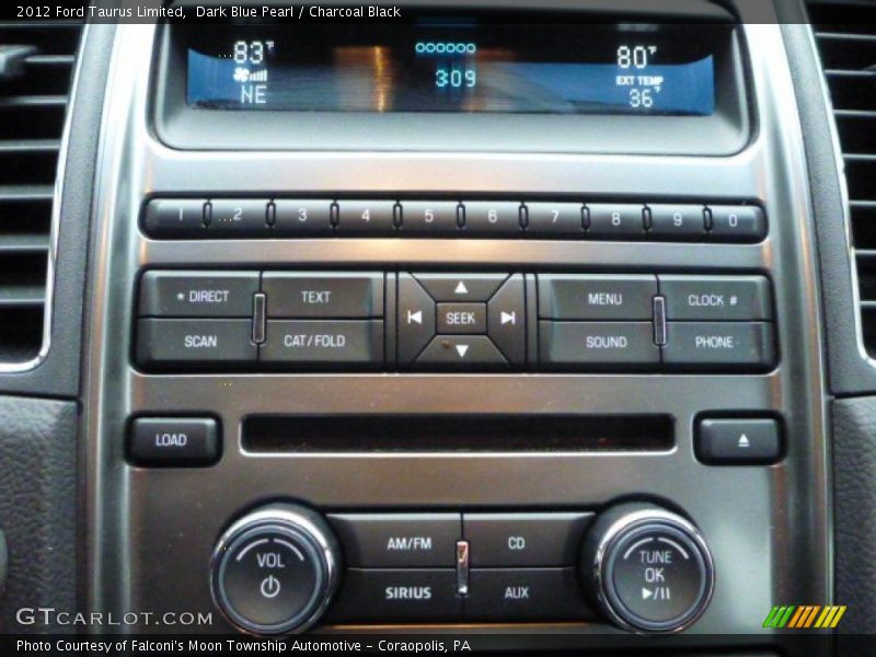 Dark Blue Pearl / Charcoal Black 2012 Ford Taurus Limited