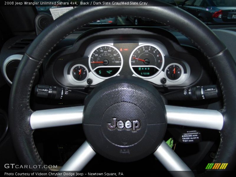 Black / Dark Slate Gray/Med Slate Gray 2008 Jeep Wrangler Unlimited Sahara 4x4