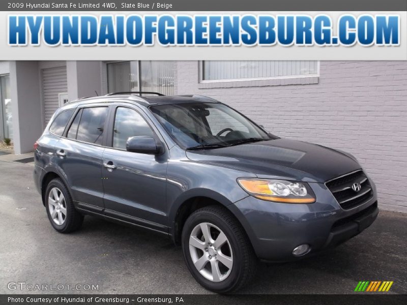 Slate Blue / Beige 2009 Hyundai Santa Fe Limited 4WD