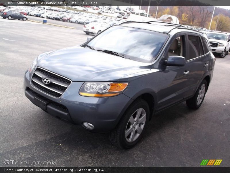 Slate Blue / Beige 2009 Hyundai Santa Fe Limited 4WD
