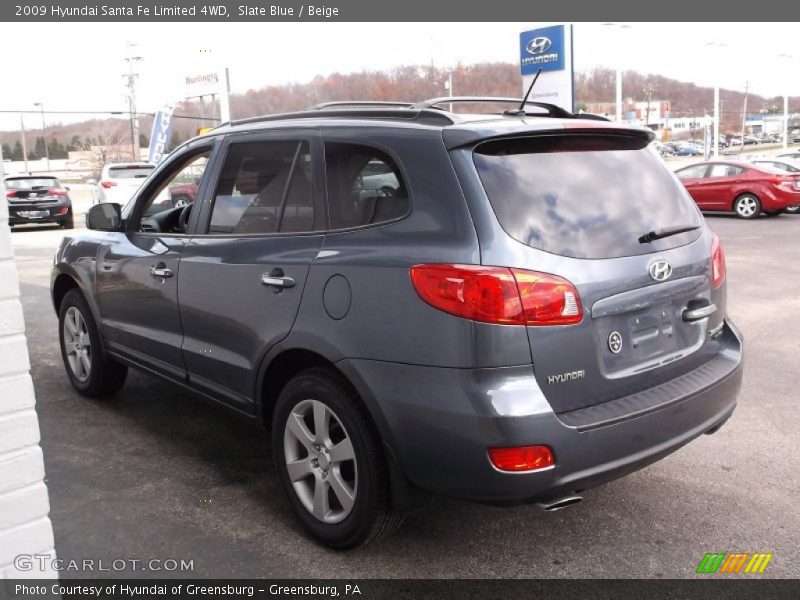 Slate Blue / Beige 2009 Hyundai Santa Fe Limited 4WD