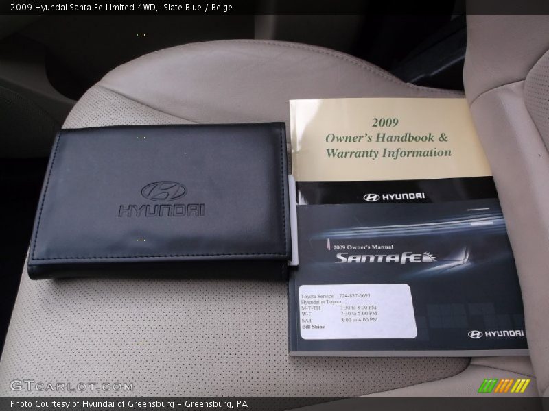 Slate Blue / Beige 2009 Hyundai Santa Fe Limited 4WD