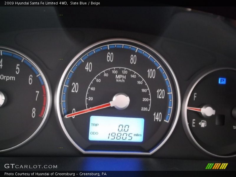 Slate Blue / Beige 2009 Hyundai Santa Fe Limited 4WD