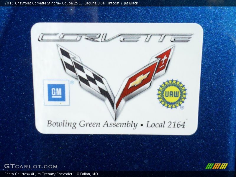 Laguna Blue Tintcoat / Jet Black 2015 Chevrolet Corvette Stingray Coupe Z51