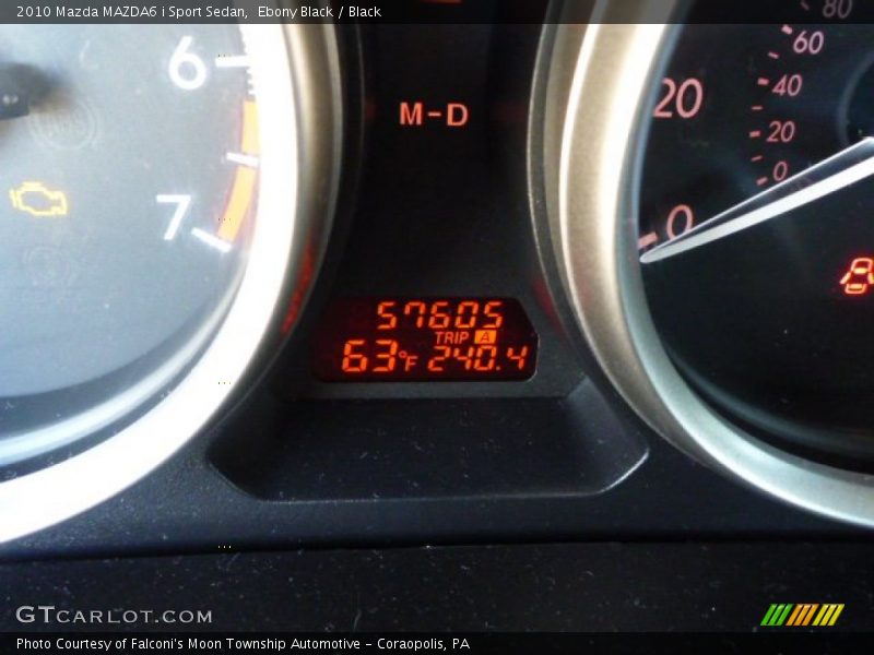 Ebony Black / Black 2010 Mazda MAZDA6 i Sport Sedan