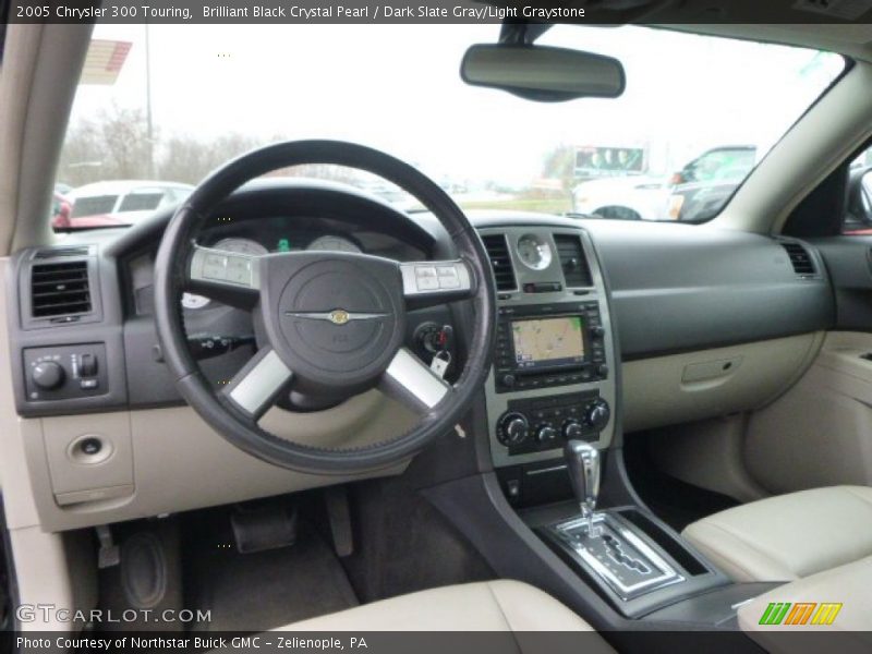 Brilliant Black Crystal Pearl / Dark Slate Gray/Light Graystone 2005 Chrysler 300 Touring
