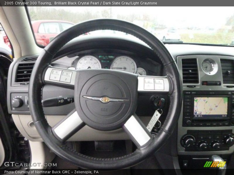 Brilliant Black Crystal Pearl / Dark Slate Gray/Light Graystone 2005 Chrysler 300 Touring