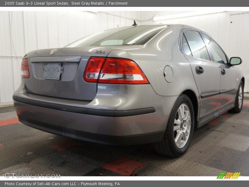 Steel Gray Metallic / Parchment 2005 Saab 9-3 Linear Sport Sedan