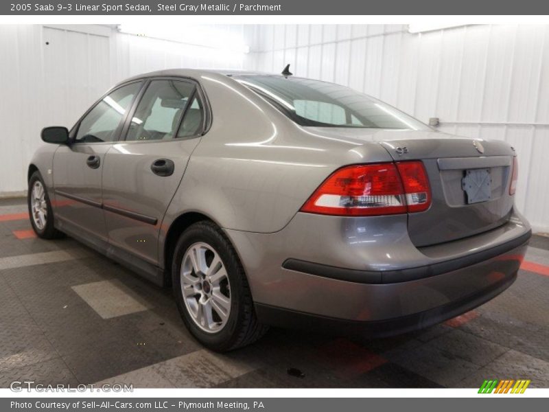 Steel Gray Metallic / Parchment 2005 Saab 9-3 Linear Sport Sedan