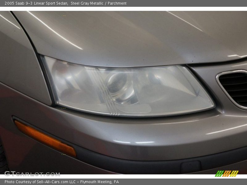 Steel Gray Metallic / Parchment 2005 Saab 9-3 Linear Sport Sedan