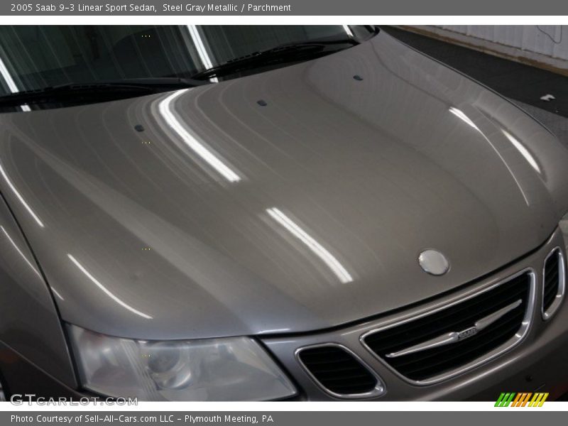 Steel Gray Metallic / Parchment 2005 Saab 9-3 Linear Sport Sedan