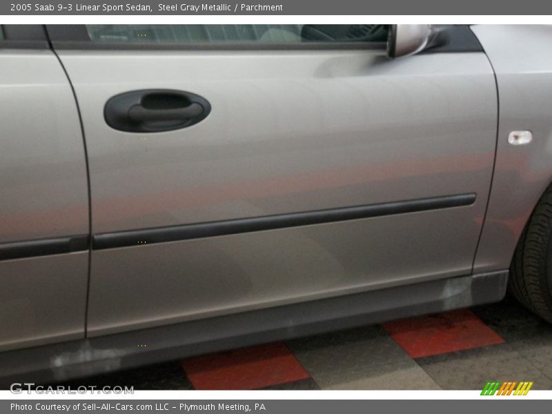 Steel Gray Metallic / Parchment 2005 Saab 9-3 Linear Sport Sedan