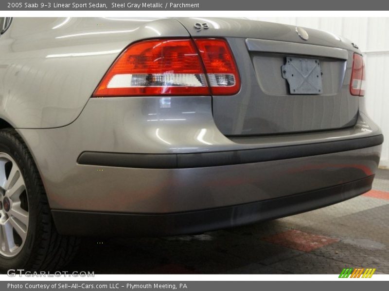 Steel Gray Metallic / Parchment 2005 Saab 9-3 Linear Sport Sedan