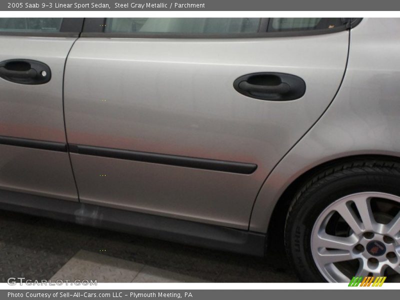 Steel Gray Metallic / Parchment 2005 Saab 9-3 Linear Sport Sedan