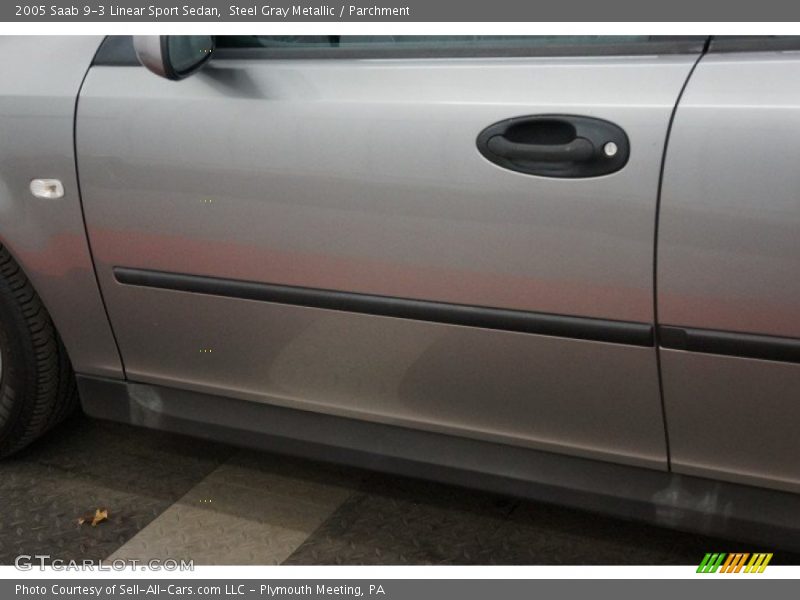 Steel Gray Metallic / Parchment 2005 Saab 9-3 Linear Sport Sedan