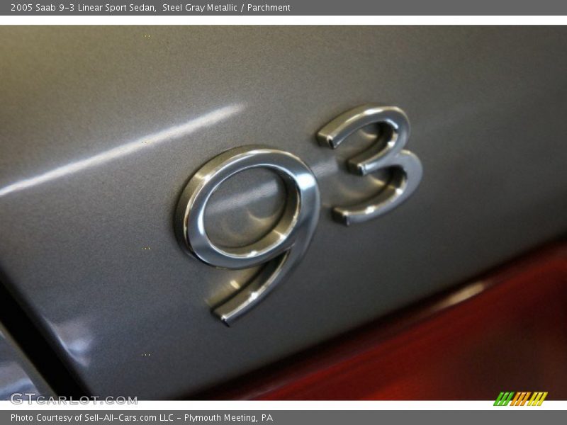 Steel Gray Metallic / Parchment 2005 Saab 9-3 Linear Sport Sedan