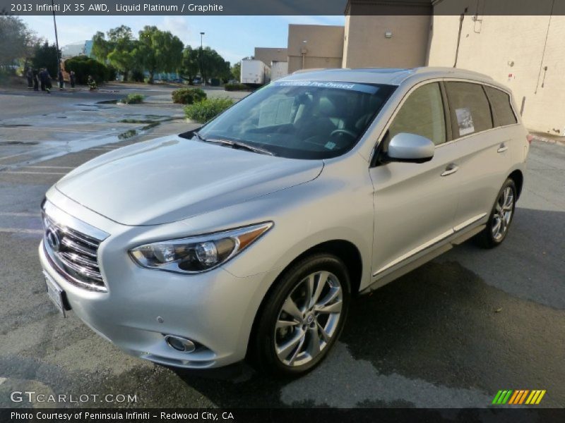 Liquid Platinum / Graphite 2013 Infiniti JX 35 AWD