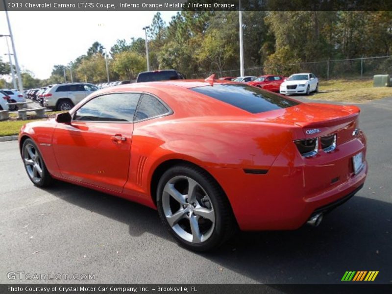 Inferno Orange Metallic / Inferno Orange 2013 Chevrolet Camaro LT/RS Coupe