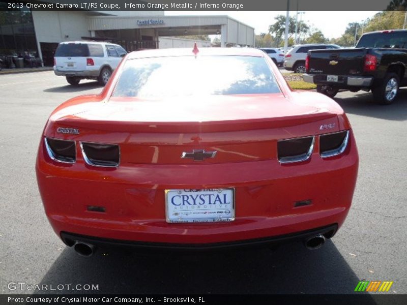 Inferno Orange Metallic / Inferno Orange 2013 Chevrolet Camaro LT/RS Coupe