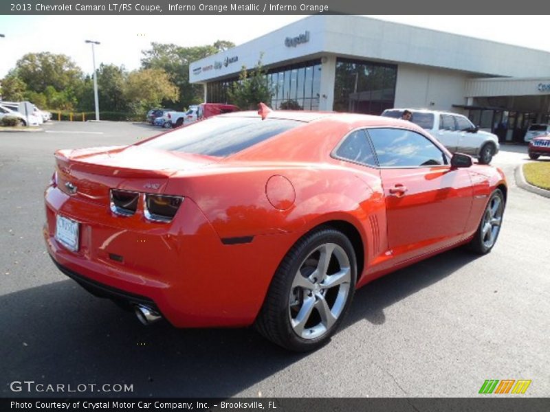 Inferno Orange Metallic / Inferno Orange 2013 Chevrolet Camaro LT/RS Coupe