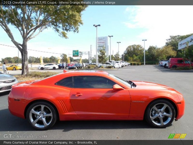 Inferno Orange Metallic / Inferno Orange 2013 Chevrolet Camaro LT/RS Coupe