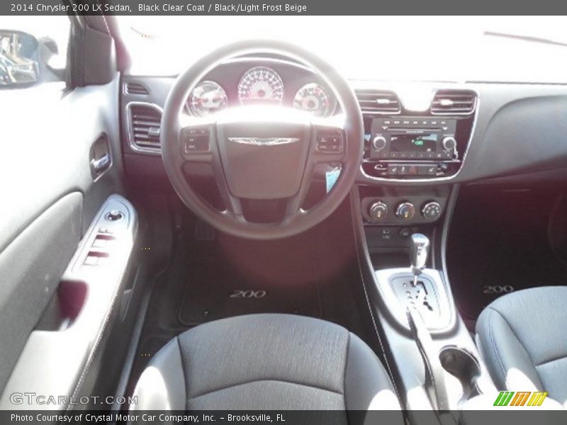 Black Clear Coat / Black/Light Frost Beige 2014 Chrysler 200 LX Sedan
