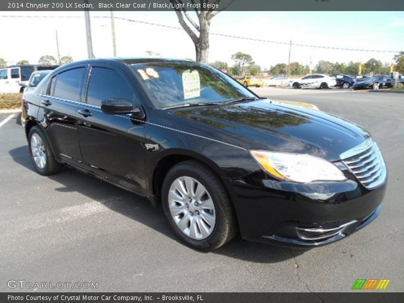 Black Clear Coat / Black/Light Frost Beige 2014 Chrysler 200 LX Sedan