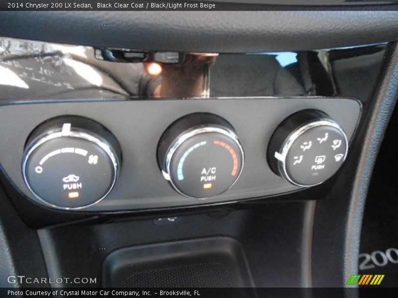 Black Clear Coat / Black/Light Frost Beige 2014 Chrysler 200 LX Sedan