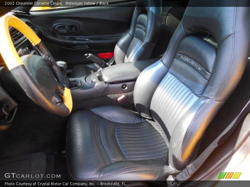 Millenium Yellow / Black 2002 Chevrolet Corvette Coupe