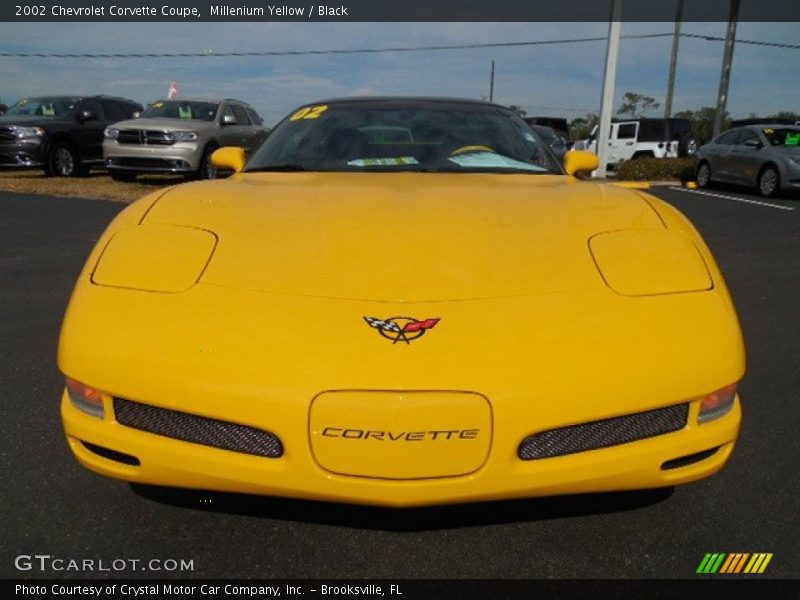 Millenium Yellow / Black 2002 Chevrolet Corvette Coupe
