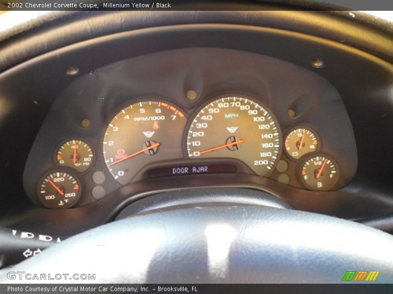 Millenium Yellow / Black 2002 Chevrolet Corvette Coupe