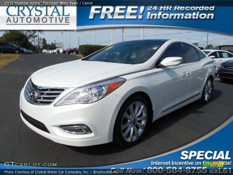 Porcelain White Pearl / Camel 2013 Hyundai Azera