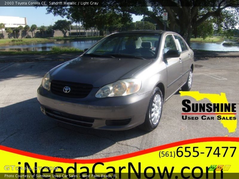 Sandrift Metallic / Light Gray 2003 Toyota Corolla CE